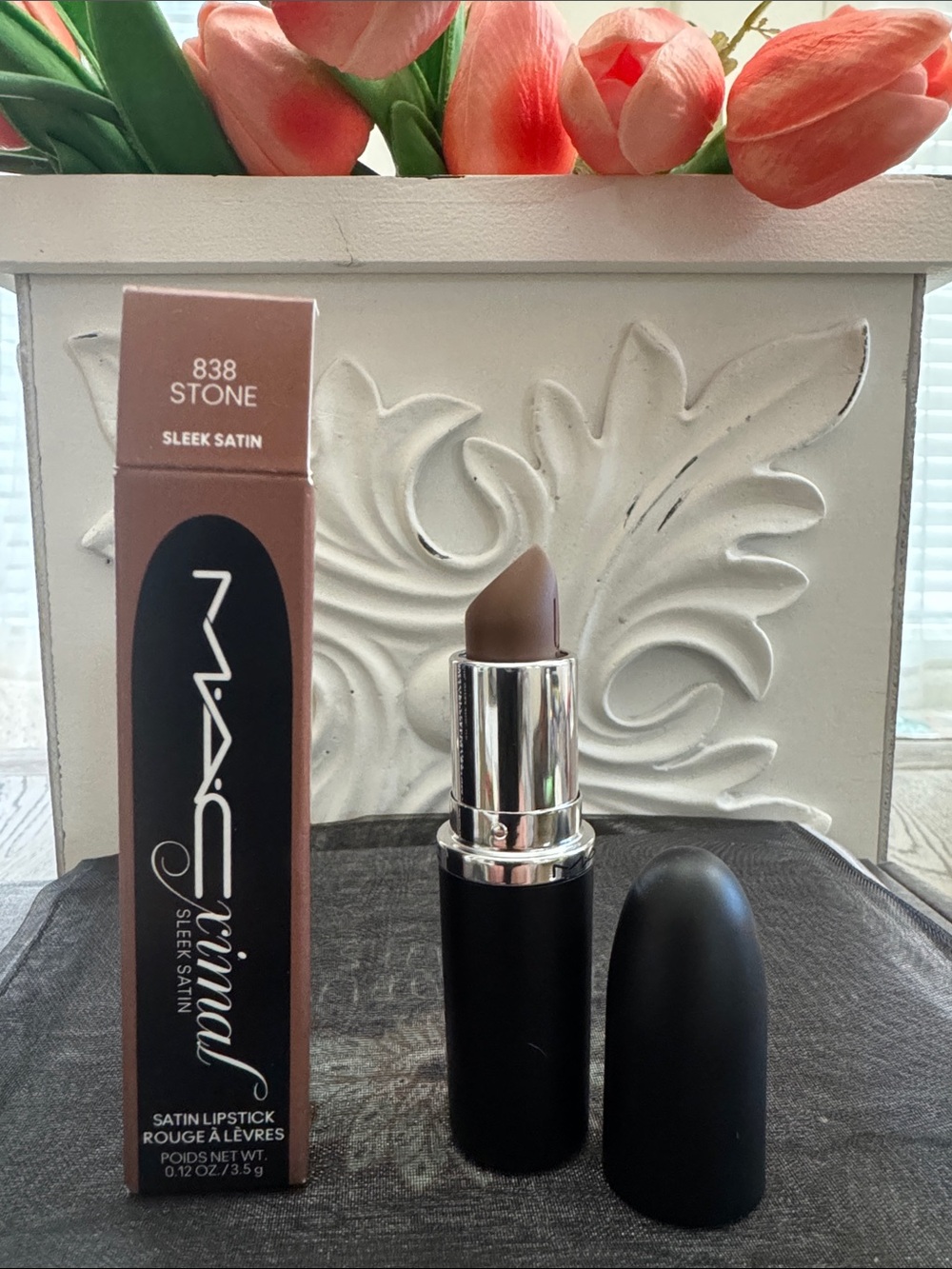 #217 MAC Cosmetics Sleek Satin Lipstick 838 Stone - BRAND NEW IN BOX